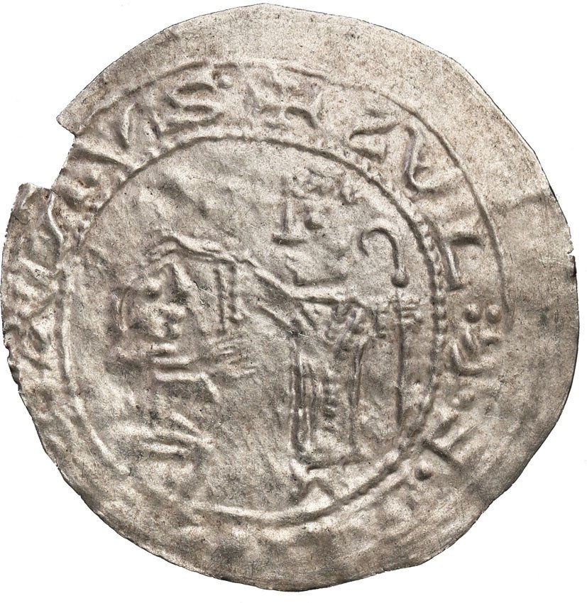 Bolesław lll Krzywousty (1102-1138). Brakteat protekcyjny